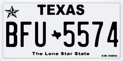 TX license plate BFU5574