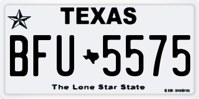 TX license plate BFU5575