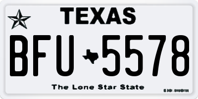 TX license plate BFU5578