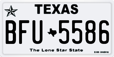 TX license plate BFU5586