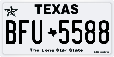 TX license plate BFU5588