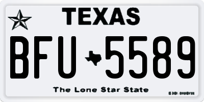 TX license plate BFU5589
