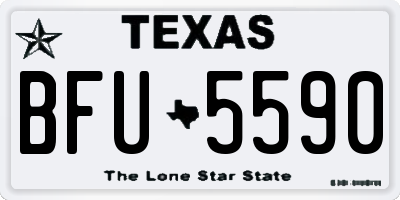 TX license plate BFU5590