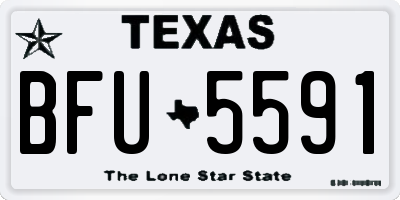 TX license plate BFU5591