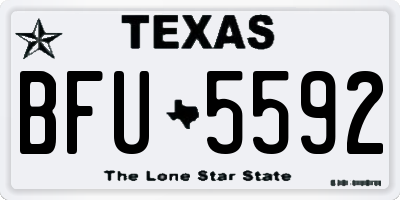TX license plate BFU5592