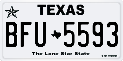 TX license plate BFU5593