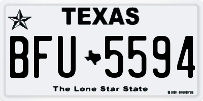 TX license plate BFU5594