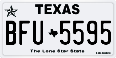 TX license plate BFU5595
