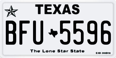 TX license plate BFU5596