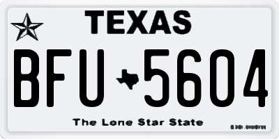 TX license plate BFU5604