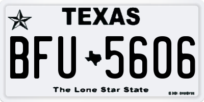 TX license plate BFU5606
