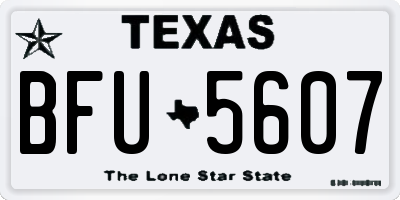TX license plate BFU5607