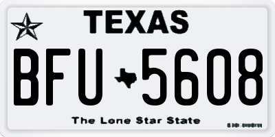 TX license plate BFU5608