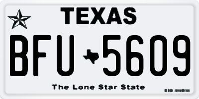 TX license plate BFU5609