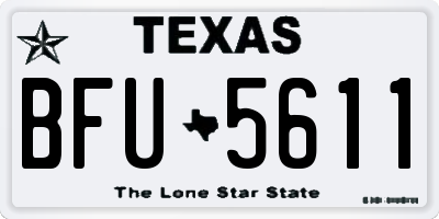TX license plate BFU5611