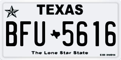 TX license plate BFU5616