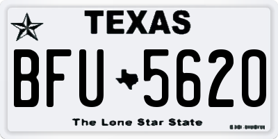 TX license plate BFU5620
