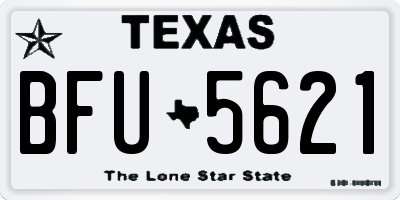 TX license plate BFU5621