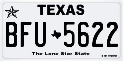 TX license plate BFU5622