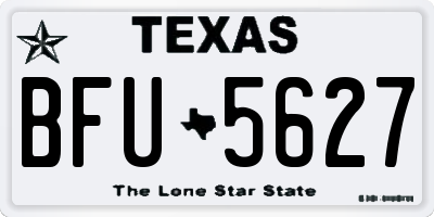 TX license plate BFU5627
