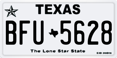 TX license plate BFU5628