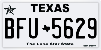 TX license plate BFU5629