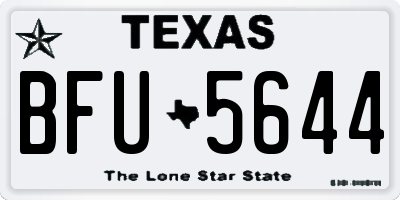 TX license plate BFU5644