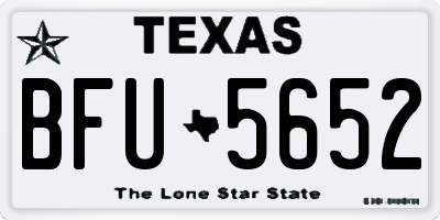 TX license plate BFU5652