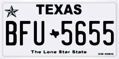 TX license plate BFU5655
