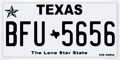 TX license plate BFU5656
