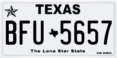 TX license plate BFU5657