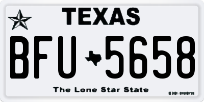TX license plate BFU5658