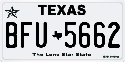 TX license plate BFU5662