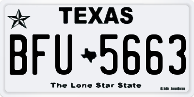 TX license plate BFU5663
