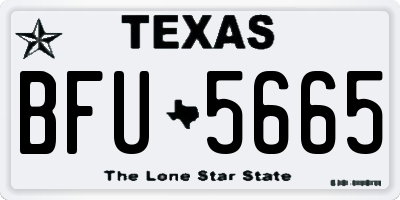 TX license plate BFU5665