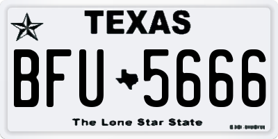 TX license plate BFU5666