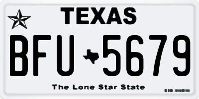 TX license plate BFU5679
