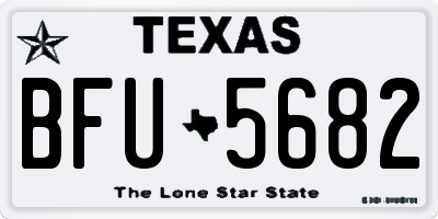 TX license plate BFU5682