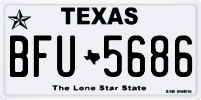 TX license plate BFU5686