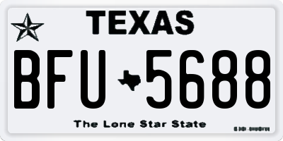 TX license plate BFU5688