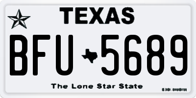 TX license plate BFU5689