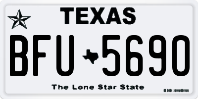TX license plate BFU5690