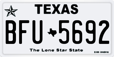 TX license plate BFU5692
