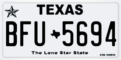 TX license plate BFU5694