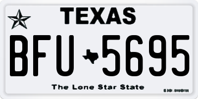 TX license plate BFU5695