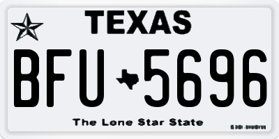 TX license plate BFU5696