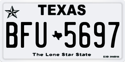 TX license plate BFU5697