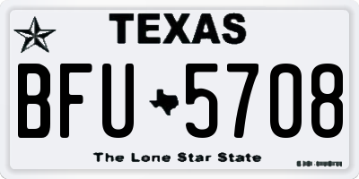 TX license plate BFU5708