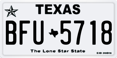 TX license plate BFU5718
