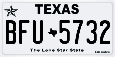 TX license plate BFU5732